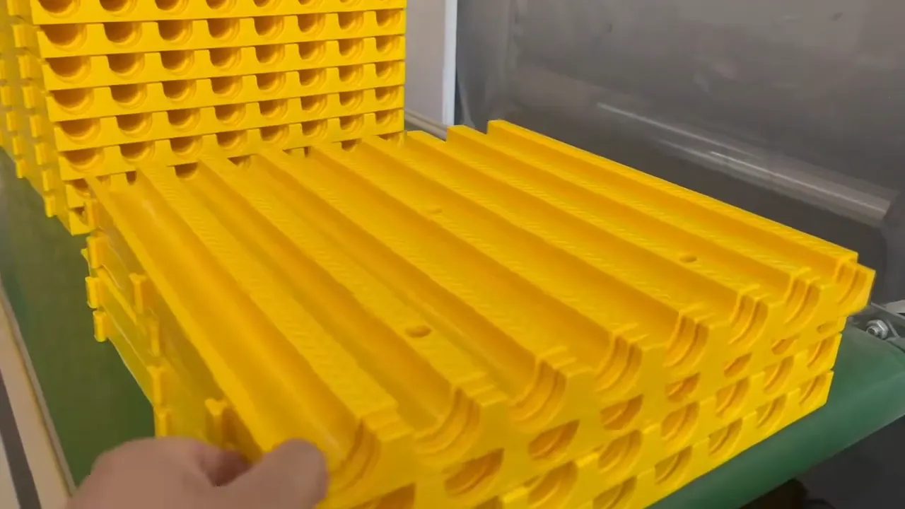 Finished tiles off the line